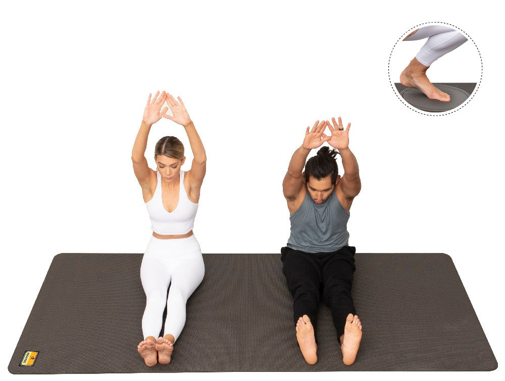 Buy Ape Style Non-Slip Thick Yoga Training Mat (8mm) - Maroon/Pink